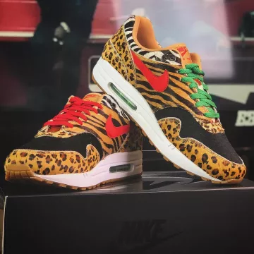 Sneakers leopard Nike x Atmos Air Max 1 Animal Pack Tonton Gibs on his account Instagram