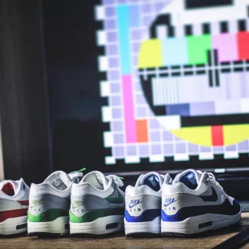 The Nike Air Max 1 OG blue and grey @tadsnkrs on his account instagram