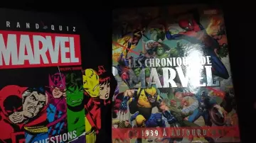 the book of the chronicles of Marvel in the video VISIT my NEW DECOR GEEK !#ChallengeLaChaineDuGeek