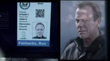 The security badge of the American Embassy of Jack Bauer (Kiefer Sutherland) in 24