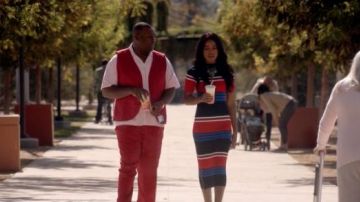 The striped dress of Zayday Williams (Keke Palmer) in Scream Queens