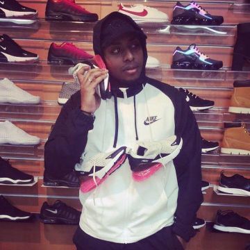 the nike cortez white blue red Sultan on his account Instagram