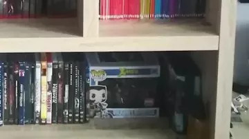 The figurine Funko Pop Wolverine on a motorcycle seen in the video, "You sell the dream - Your collections Geek" of The Chain of the Geek