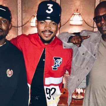 the cap Luck 3 New Era worn by chancetherapper on his post instagram