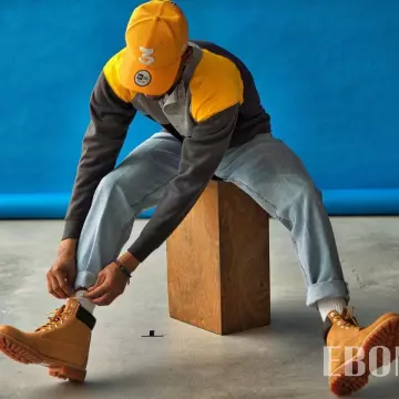 la paire de timberland portée par chancetherapper sur son post instagram