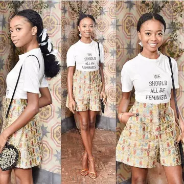 The t-shirt we should all be feminist Dior Skai Jackson on his account Instagram