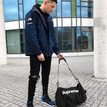 supreme duffle bag ss17 black