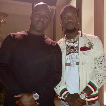 la chaqueta blanca de Gucci vista en la cuenta de Instagram de OffSet