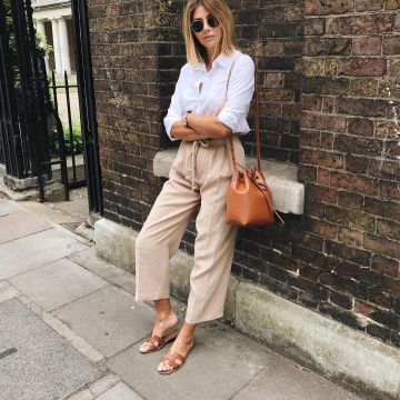 Los pantalones beige que lleva emmahill vistos en su instagram