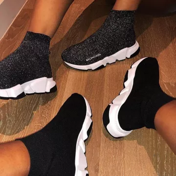 Zapatillas Balenciaga lurex Speed vistas en la cuenta de Instagram de Wiss K7