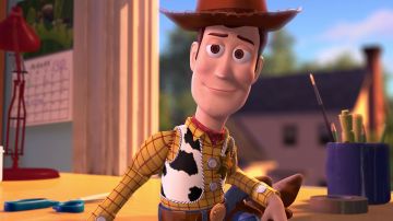 The replica of Woody in Toy Story