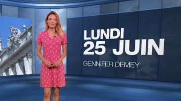 The Dress skater floral print of Gennifer Demey in The weather M6 of 25/06/2018