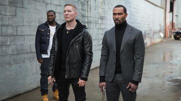 Chaqueta bomber de mezclilla Levi's de Kanan (50 Cent) en la serie Power S05E02