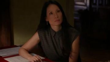 The top plaid Alexander Wang Joan Watson (Lucy Liu) in Elementary S06E04
