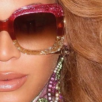 Gafas de sol Gucci GG0083S 002 de color rosa oversize de Beyoncé en su cuenta de Instagram