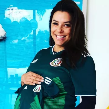 Le maillot du Mexique porté par Eva Longoria sur son compte Instagram