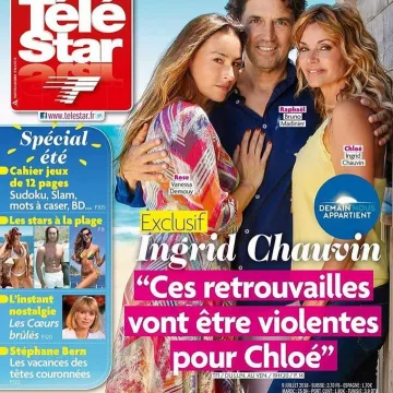 The multicolored dress of Vanessa Demouy on his account of Instagram the cover of Télé Star