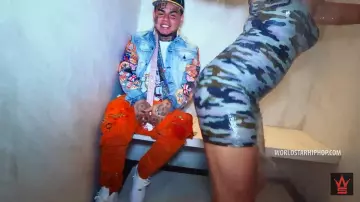 Green Oakland Athletics Hat worn by 6ix9ine in Tati feat. DJ