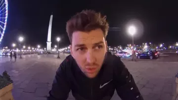 The parka jacket black Nike Men's Essential Hd of Pierre Croce in his YouTube video "The most difficult challenge of my life"