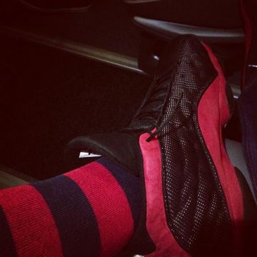 Sneakers Air Jordan 13 Retro "2013 release" worn by Anthony Davis on his Instagram account