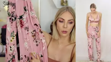 The top bra in pink satin Pretty Little Things by Sandrea in his YouTube video "❥ I test Pretty Little Things..."