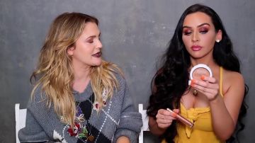 The gloss liquid Flower used by Carli Bybel on Drew Barrymore in her youtube videos "I did Drew Barrymore's Makeup! OMG!"be