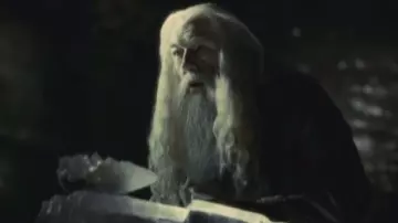La réplica de la copa de cristal utilizada por Albus Dumbledore (Michael Gambon) en Harry Potter y el misterio del príncipe