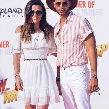 The white gown of Capucine Anav on his account Instagram
