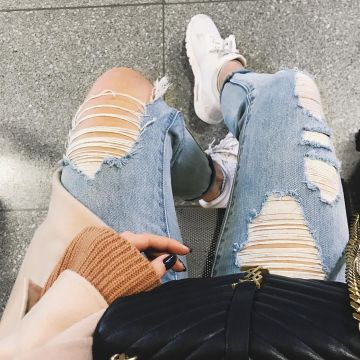 Las zapatillas blancas Nike Air Max zero Qs que lleva Lena Meyer-Landrut en su cuenta de Instagram