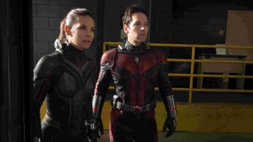 The replica of the costume of the wasp Hope Van Dyne (Evangeline Lilly) in the Ant-Man and the Wasp