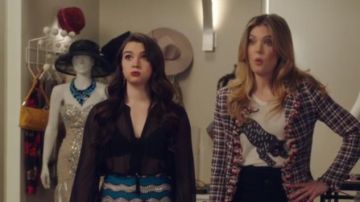 The blouse, black lace-up Yves Saint Laurent worn by Jane Sloan (Katie Stevens) in The Bold Type S02E07