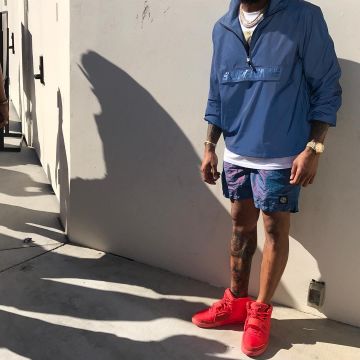 Sneakers Nike Air Yeezy 2 Sp "red October" made by Odell Beckham Jr on his account Instagram