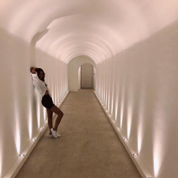 Pantalones cortos de ciclismo usados por Sofia Richie en su cuenta de Instagram