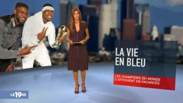 La Robe mi-longue noire à pois rouges de Ophélie Meunier dans Le 19:45 de M6 du 23/07/2018