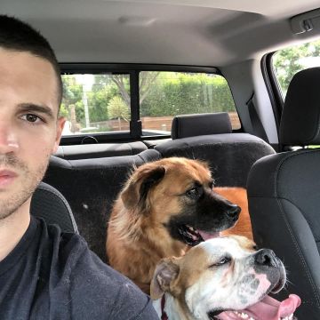 The black t-shirt worn by Steven R. Mcqueen on his account Instagram