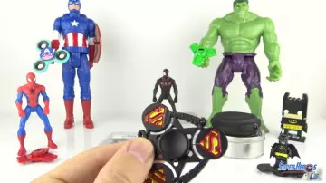El superhombre hilandero de mano en el video de youtube 11 Hand Spinner Super Heroes Fidget Finger Rare Captain America Iron Man SpiderMan Toy Toy Review