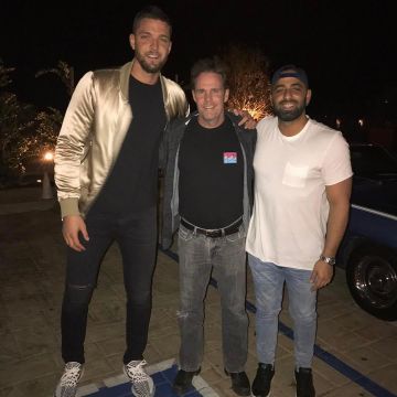 Sneakers Adidas Yeezy Boost 350 V2 "zebra"  worn by  Chandler Parsons on his Instagram account