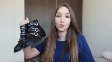 Les bottines à boucles argentées dans la vidéo YouTube BIG HAUL/TRY ON PRINTEMPS 2018 | Bershka, Zara, Pull&bear.. de OnlyCarlaMakeup