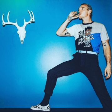 Sneakers Vans Classic Slip on Checkerboard worn by Diplo on his account Instagram