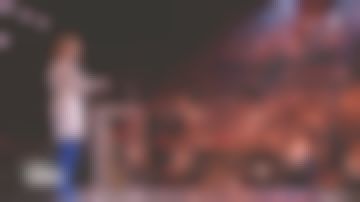 The boots thigh-high boots blue Daphne Burkï to the Victories of the music