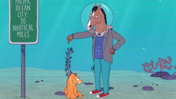 El suéter de lana azul usado por Bojack Horseman