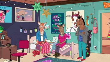 La pintura "Llama del Rey" en la habitación de Penny en Bojack Horseman S02E11
