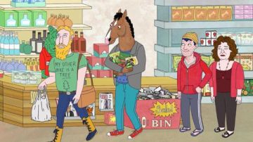 The t-shirt My Other Bike Is A Tree of the hipster in the movie Bojack Horseman