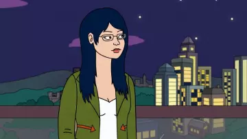 La veste verte crop top avec flèches rouges de Diane Nguyen dans Bojack Horseman