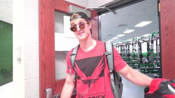 The red t-shirt, Maverick Logan Paul in his youtube videos "Why I Haven't Been Posting..."
