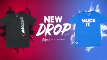 The t-shirt blue "Huck it" Maverick Logan Paul in his video youtube "This is the end of Logan paul vlog"