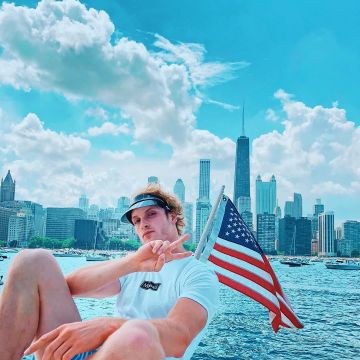 The white t-shirt Maverick worn by Logan Paul on his account Instagram
