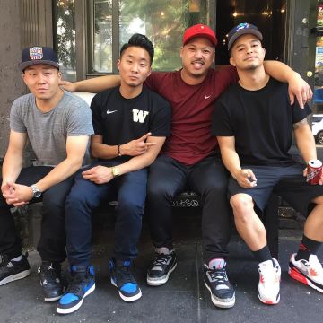 Les sneakers roses Air Max 90 Ultra Infared que porte le youtubeur Richiele23 sur son compte instagram