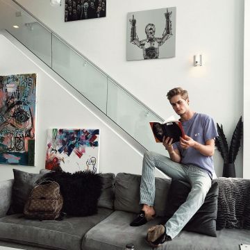 Gucci Mules Princetown leather worn by Neels Visser on his account Instagram