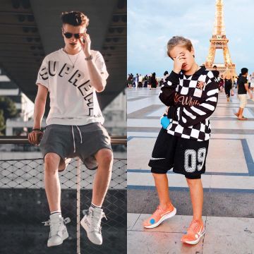 The black shorts Nike x Off-White 'Football, My Love' on the account Instagram @fitrotation_